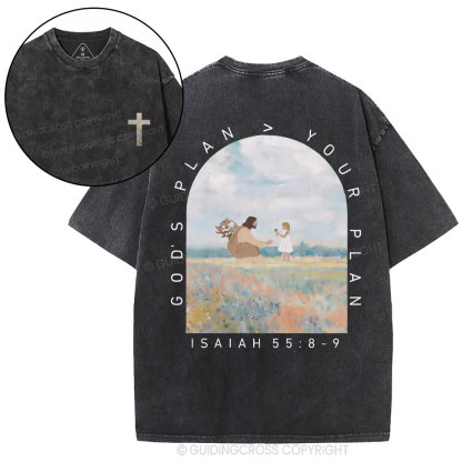 God's Plan Your Plan Christian Washed T-Shirt