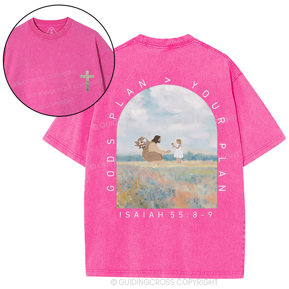 God's Plan Your Plan Christian Washed T-Shirt