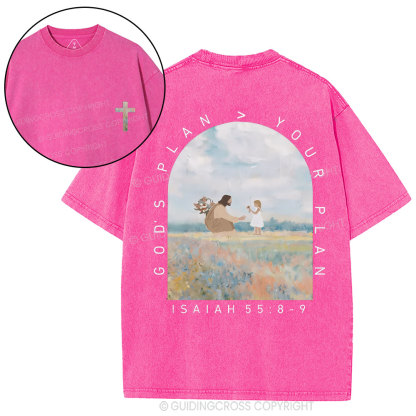 God's Plan Your Plan Christian Washed T-Shirt