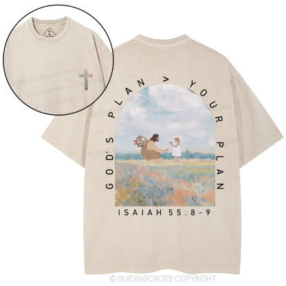 God's Plan Your Plan Christian Washed T-Shirt