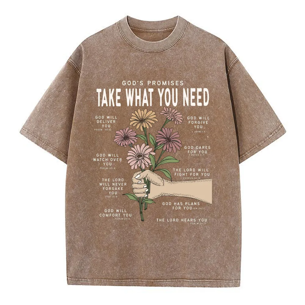 God's Promises Christian Washed T-Shirt