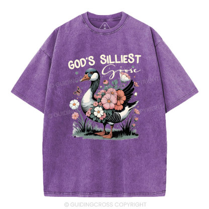 God's Sillest Goose Christian Washed T-Shirt