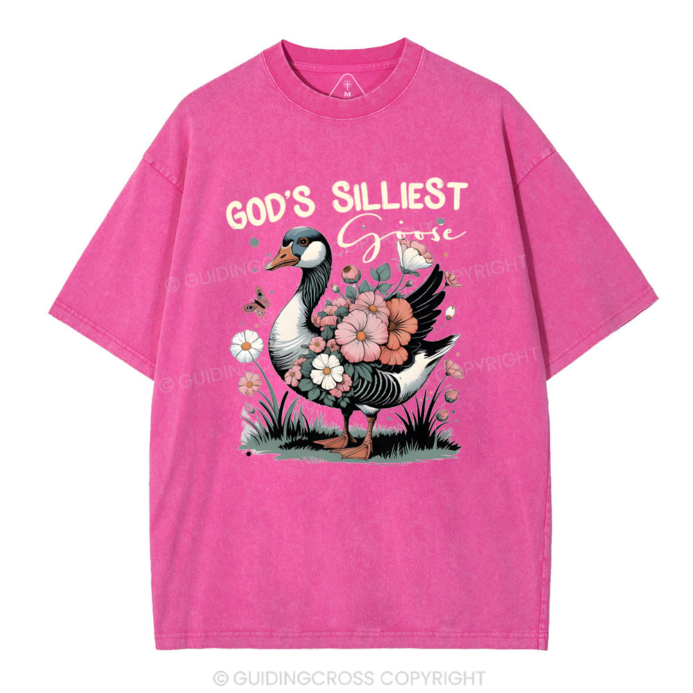 God's Sillest Goose Christian Washed T-Shirt