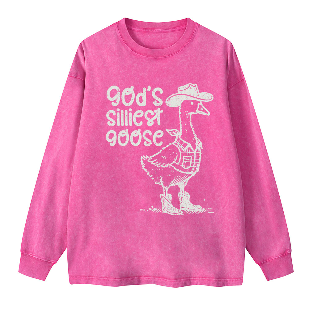 Sample Washed Long Sleeve T-Shirt Sale - GuidingCross
