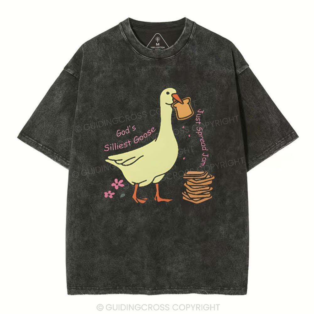 God's Silliest Goose Chirstian Washed T-Shirt