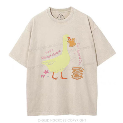 God's Silliest Goose Chirstian Washed T-Shirt