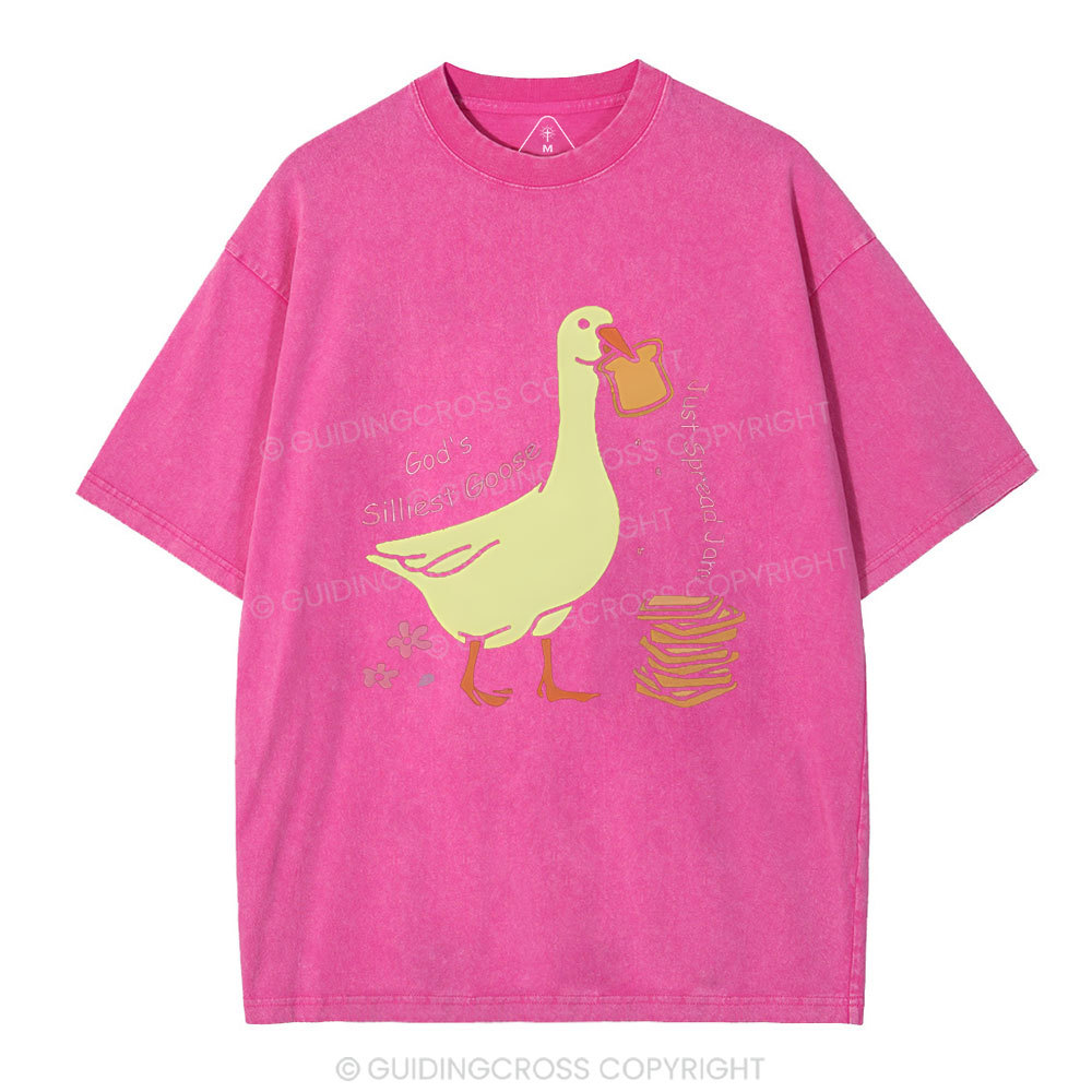 God's Silliest Goose Chirstian Washed T-Shirt