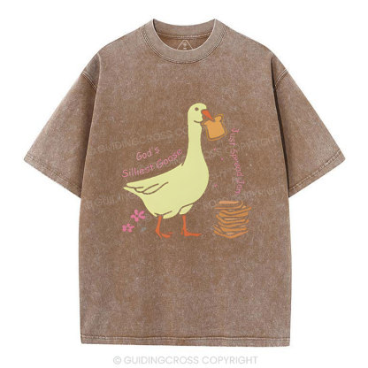 God's Silliest Goose Chirstian Washed T-Shirt