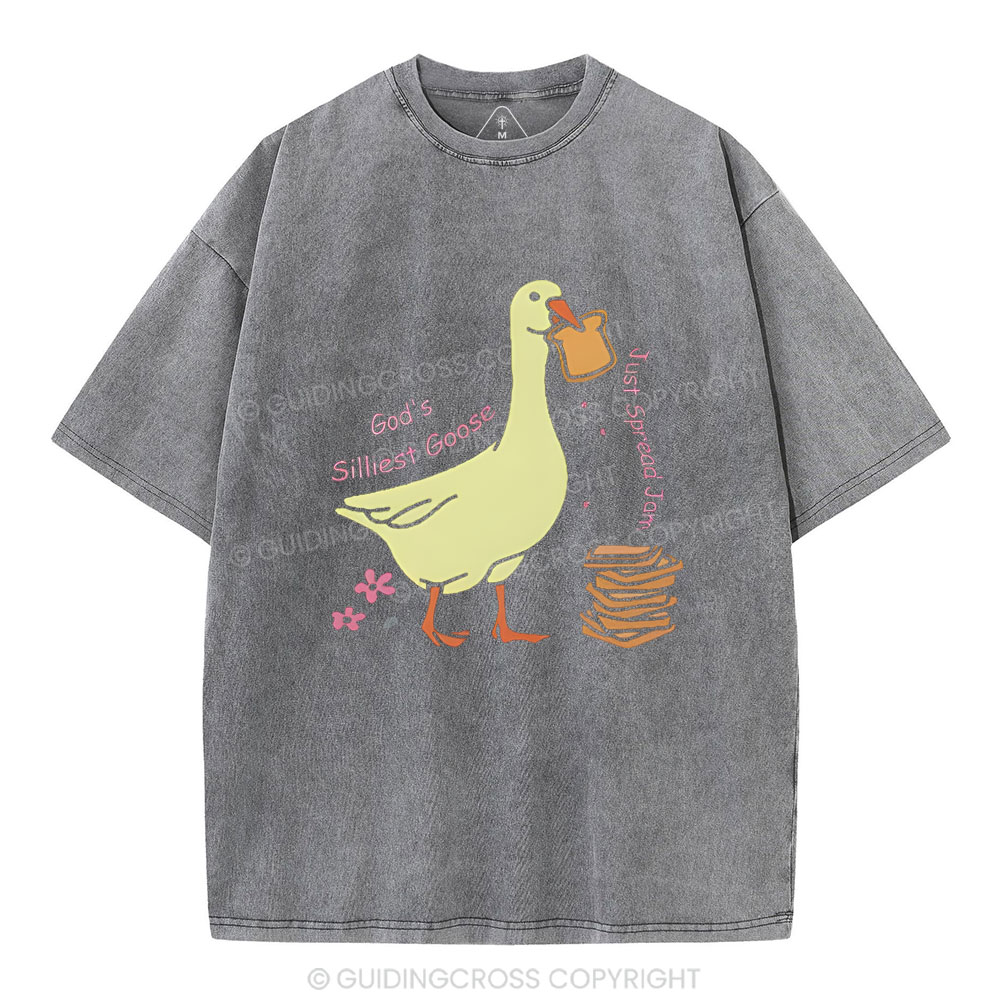 God's Silliest Goose Chirstian Washed T-Shirt