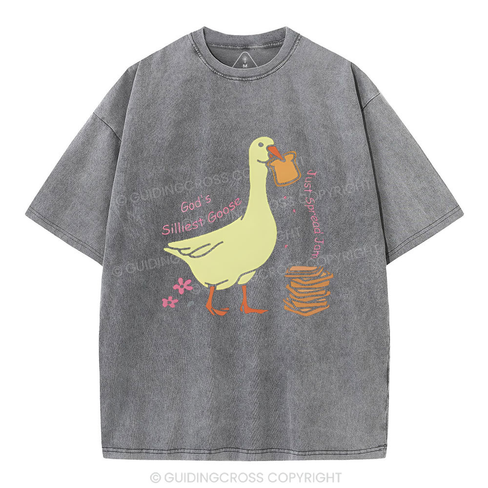 God's Silliest Goose Chirstian Washed T-Shirt