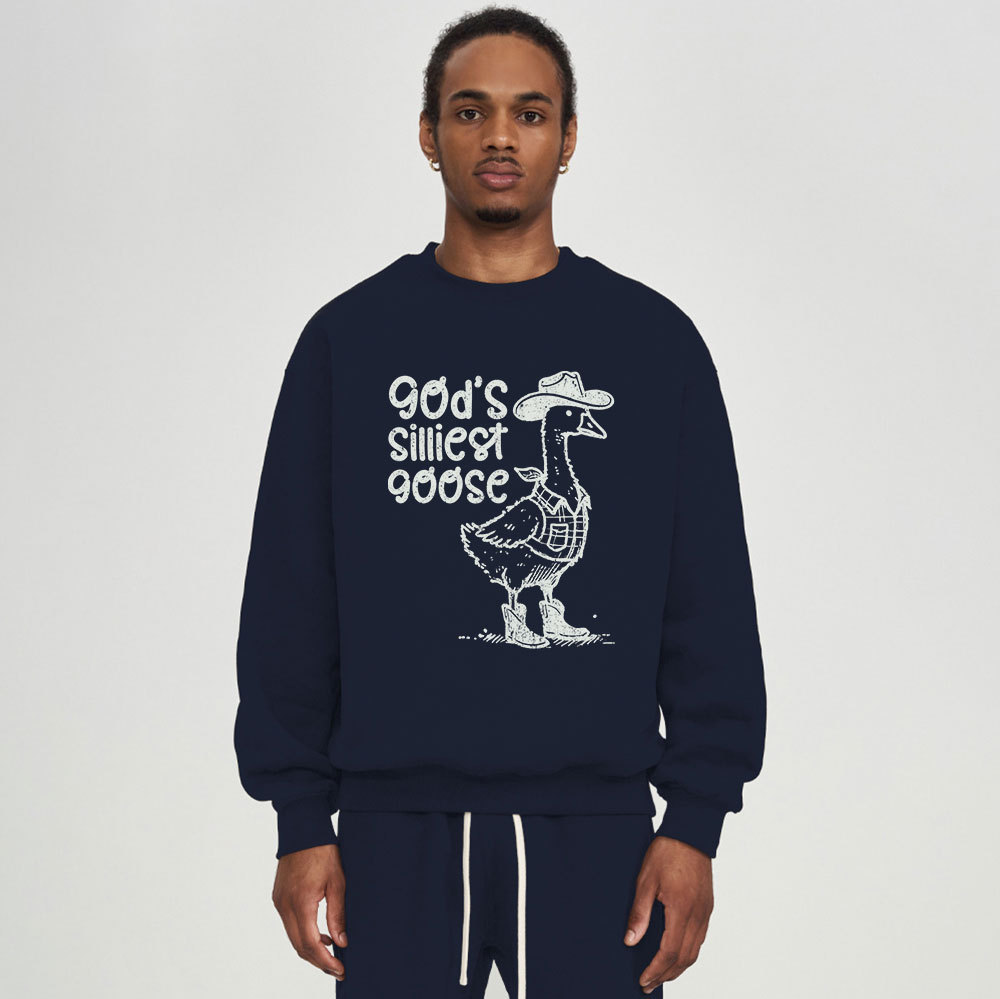 God's Silliest Goose Christian Fleece Sweatshirt