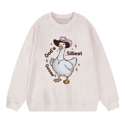 God's Silliest Goose Christian Washed Sweatshirt