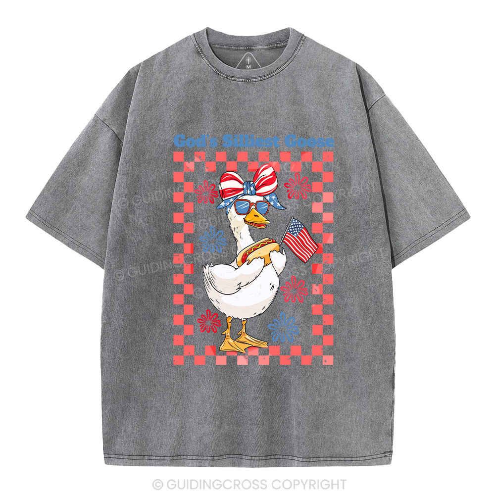 God's Silliest Goose Christian Washed T-Shirt