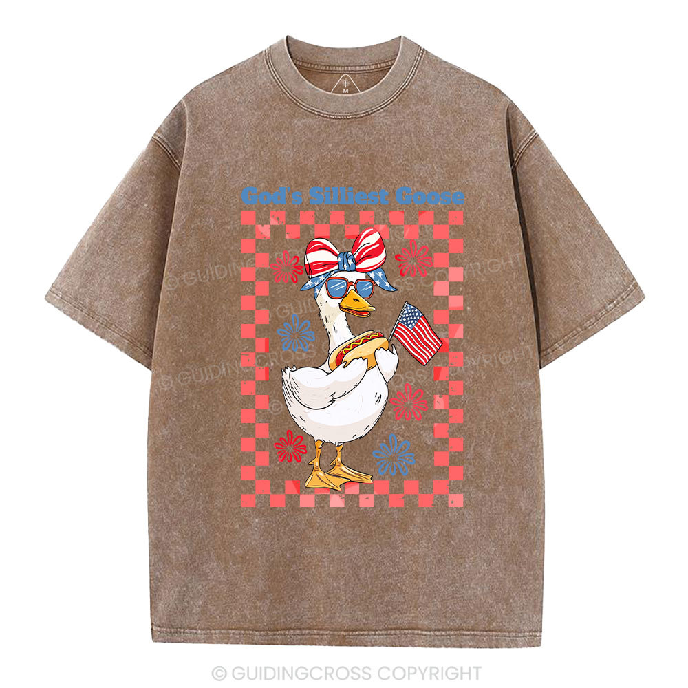 God's Silliest Goose Christian Washed T-Shirt