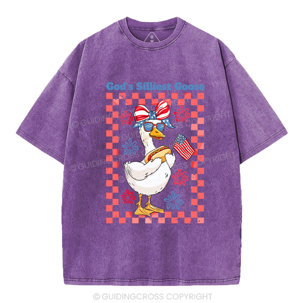 God's Silliest Goose Christian Washed T-Shirt