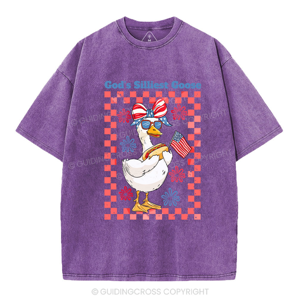 God's Silliest Goose Christian Washed T-Shirt