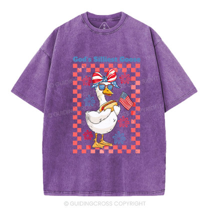 God's Silliest Goose Christian Washed T-Shirt