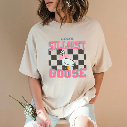 God's Silliest Goose Christian Washed T-Shirt