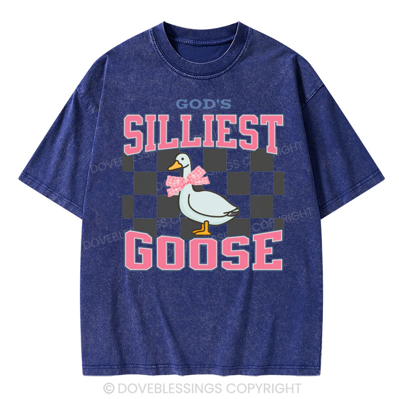 God's Silliest Goose Christian Washed T-Shirt