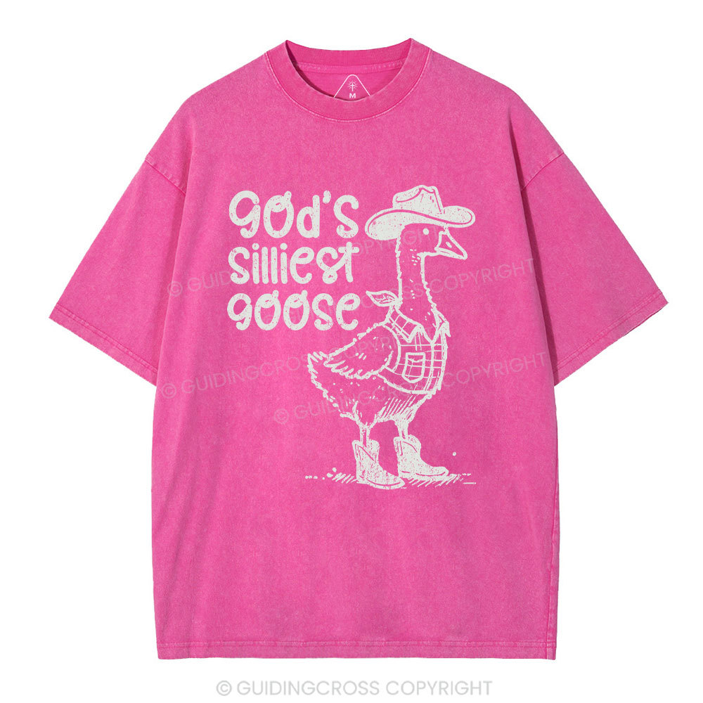 God's Silliest Goose Christian Washed T-Shirt