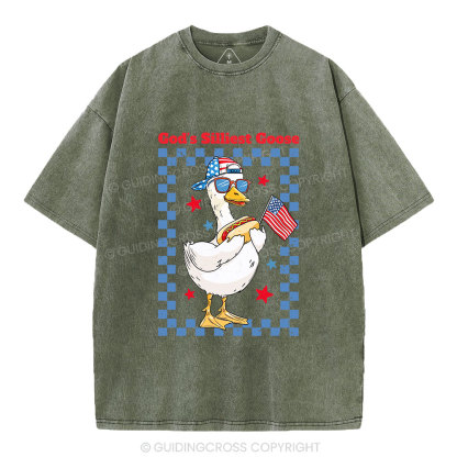 God's Silliest Goose Christian Washed T-Shirt
