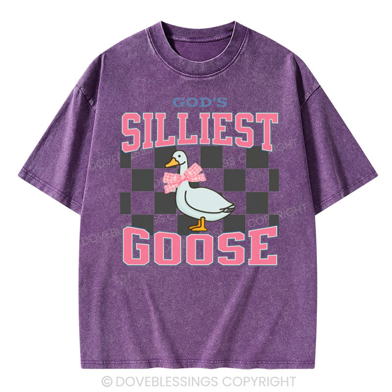 God's Silliest Goose Christian Washed T-Shirt