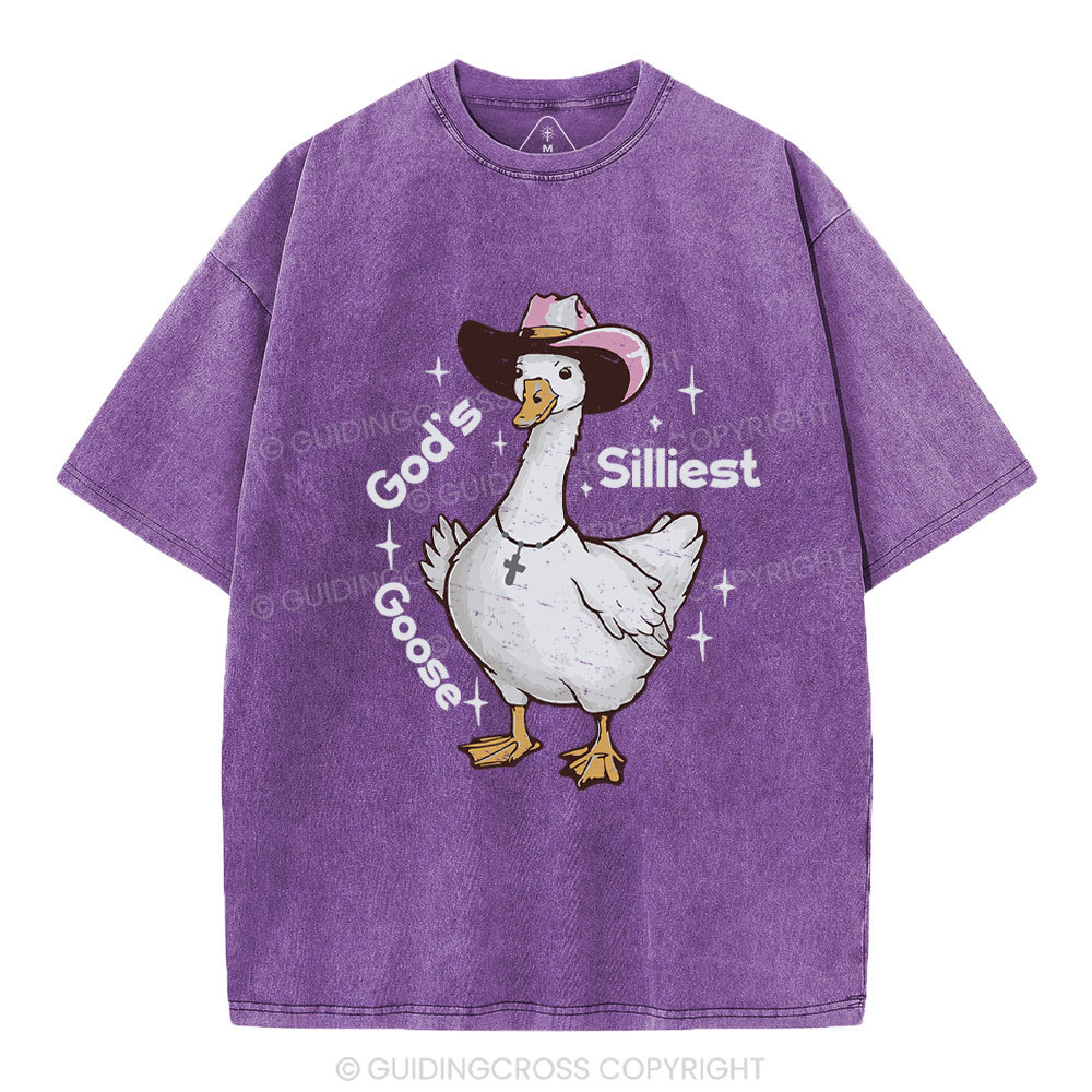 God's Silliest Goose Christian Washed T-Shirt