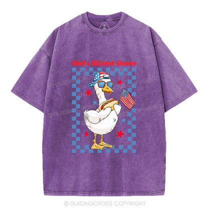 God's Silliest Goose Christian Washed T-Shirt
