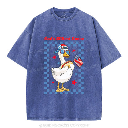 God's Silliest Goose Christian Washed T-Shirt