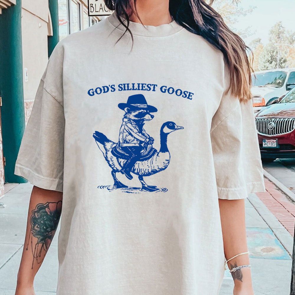 God's Silliest Goose Christian Washed T-Shirt