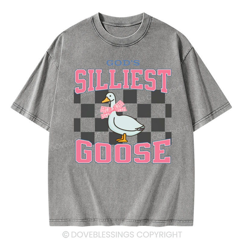 God's Silliest Goose Christian Washed T-Shirt