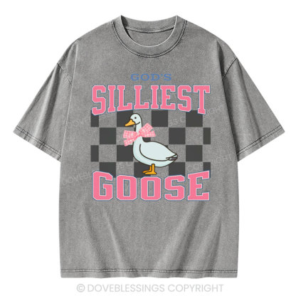 God's Silliest Goose Christian Washed T-Shirt