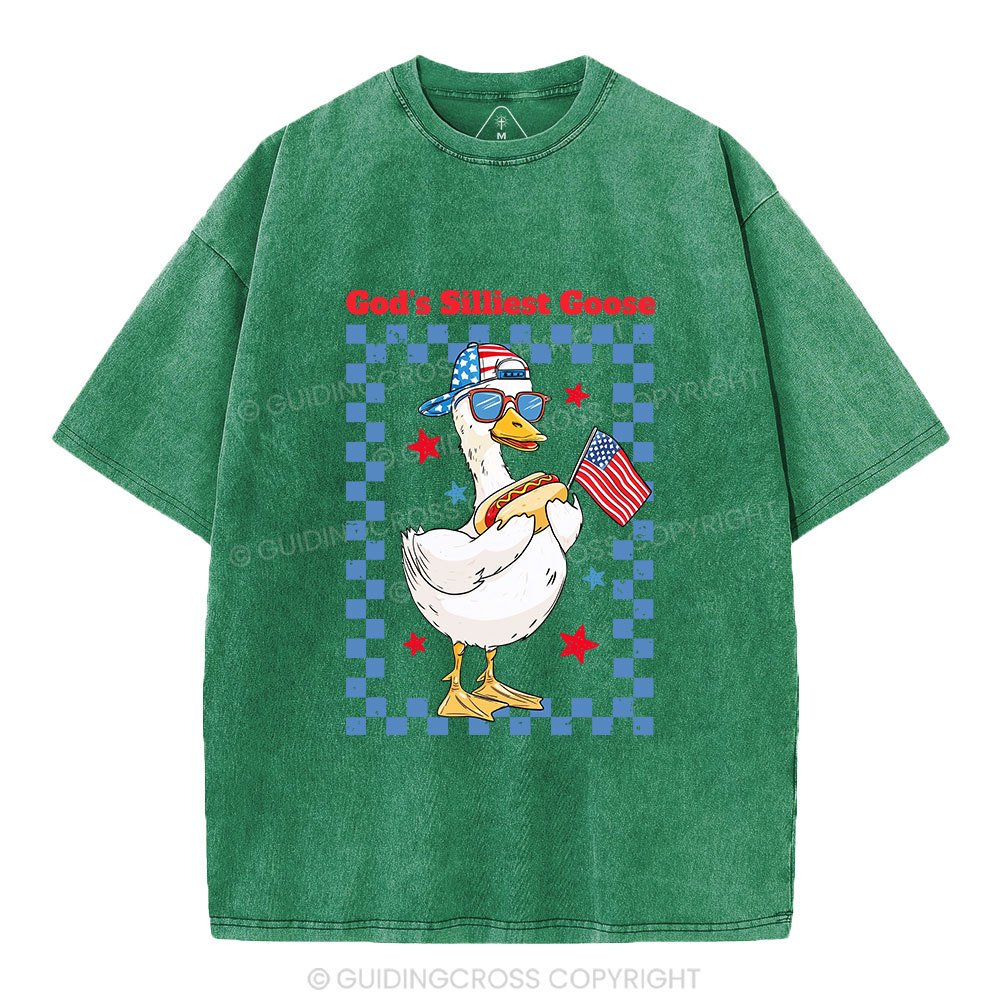 God's Silliest Goose Christian Washed T-Shirt