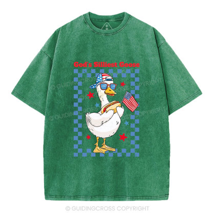 God's Silliest Goose Christian Washed T-Shirt