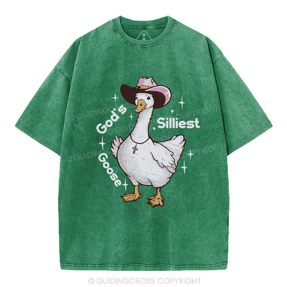 God's Silliest Goose Christian Washed T-Shirt