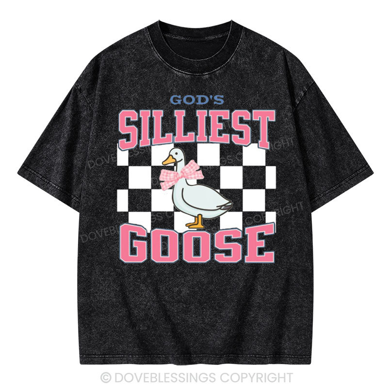 God's Silliest Goose Christian Washed T-Shirt