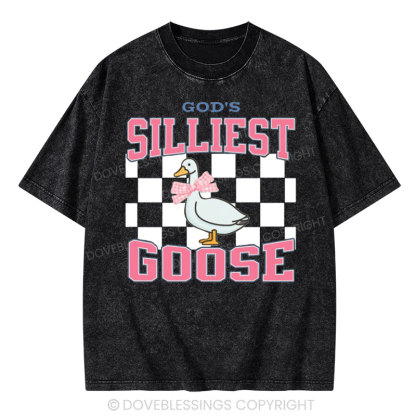 God's Silliest Goose Christian Washed T-Shirt
