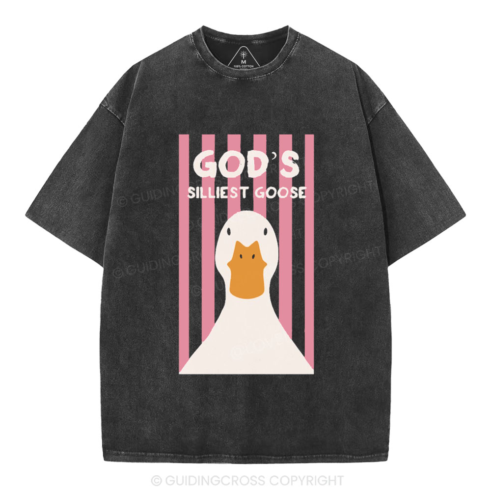 God's Silliest Goose Christian Washed T-Shirt