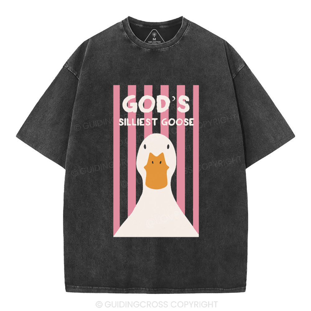 God's Silliest Goose Christian Washed T-Shirt