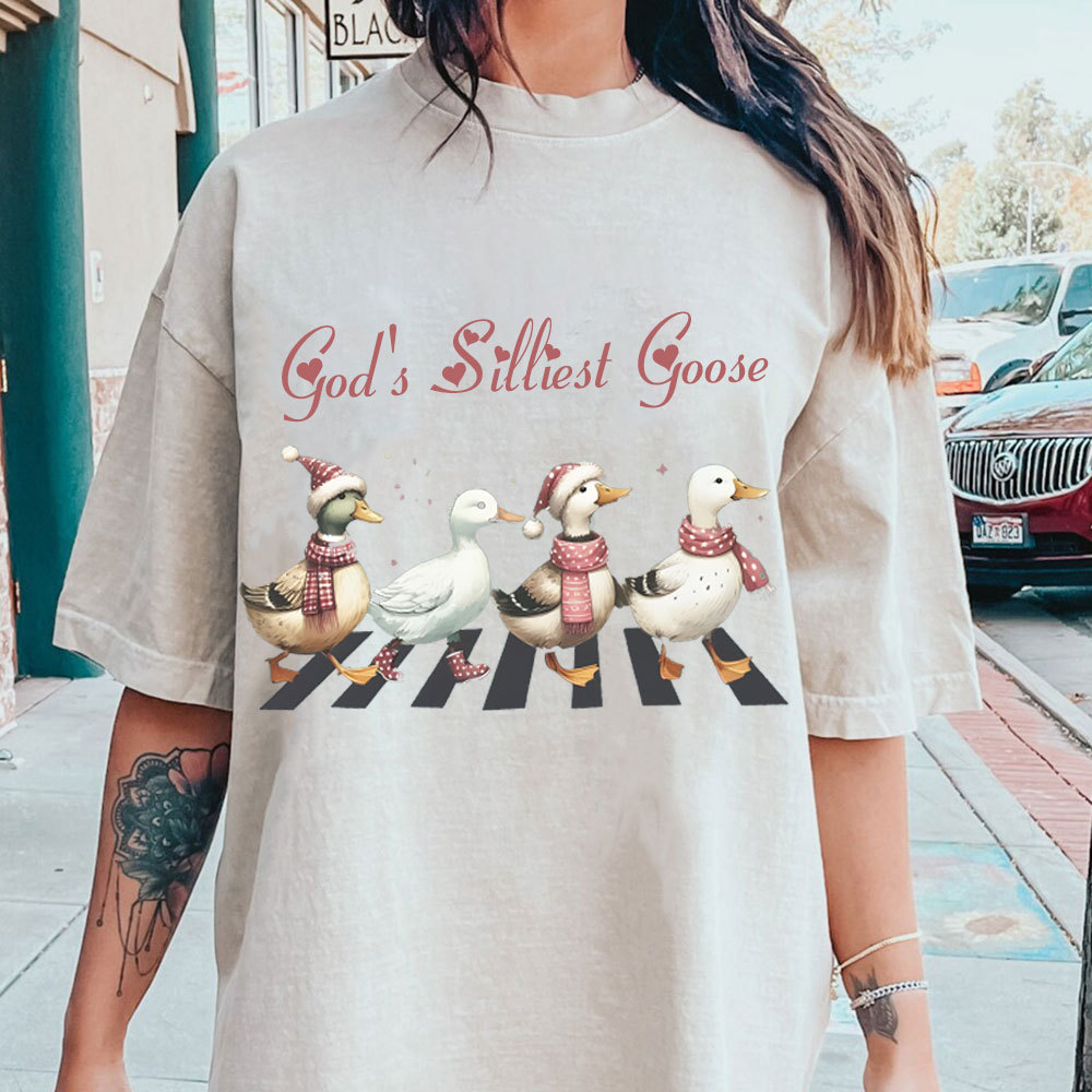 God's Silliest Goose Christian Washed T-Shirt