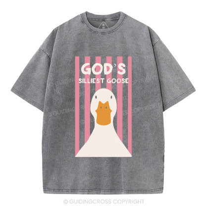 God's Silliest Goose Christian Washed T-Shirt