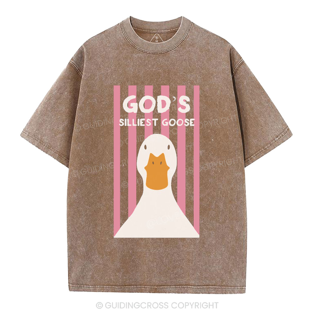 God's Silliest Goose Christian Washed T-Shirt