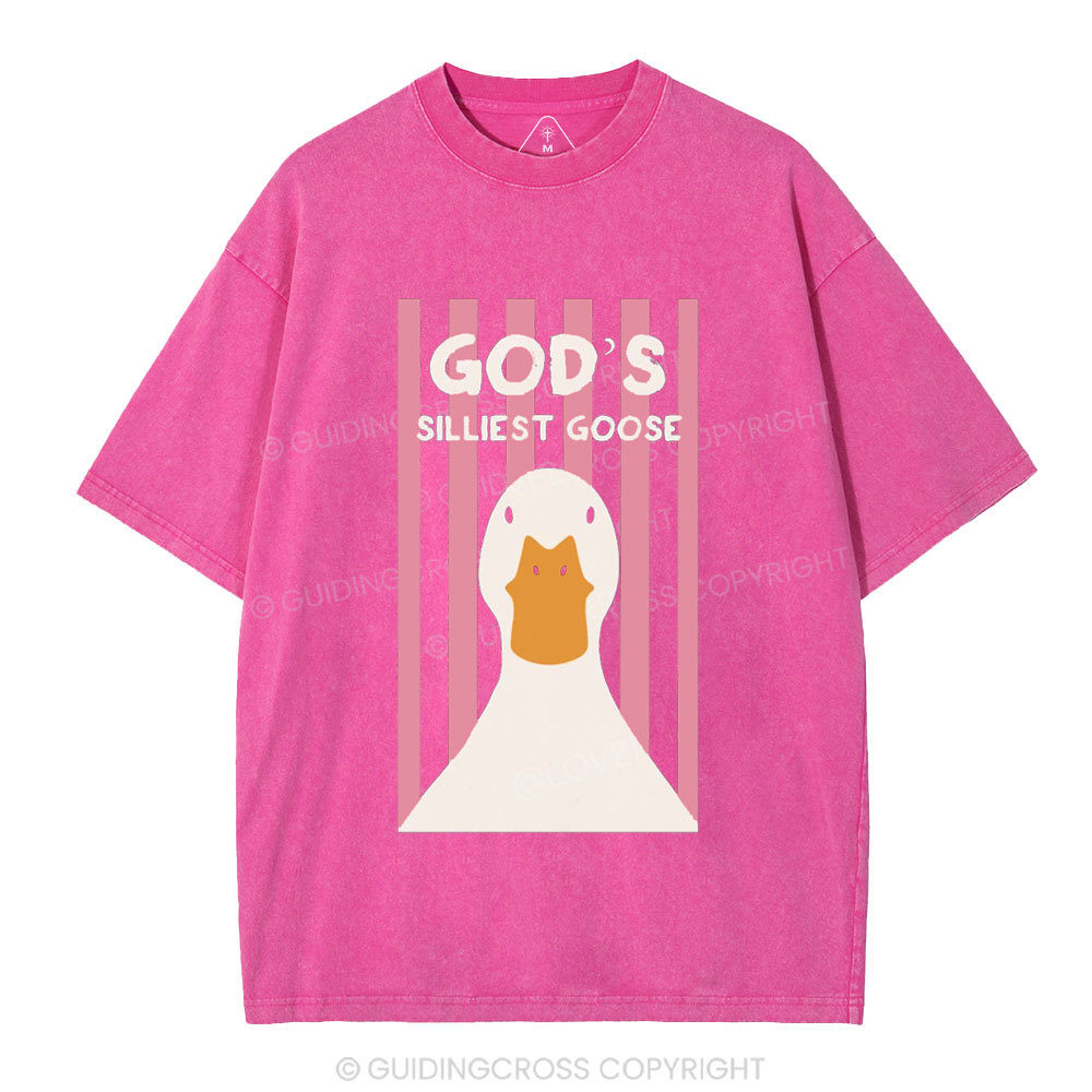 God's Silliest Goose Christian Washed T-Shirt