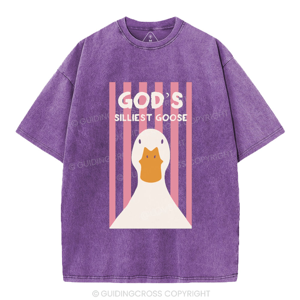 God's Silliest Goose Christian Washed T-Shirt