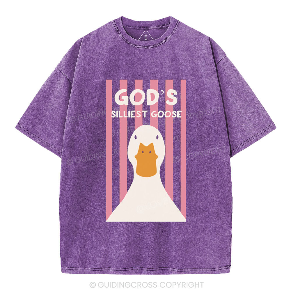 God's Silliest Goose Christian Washed T-Shirt