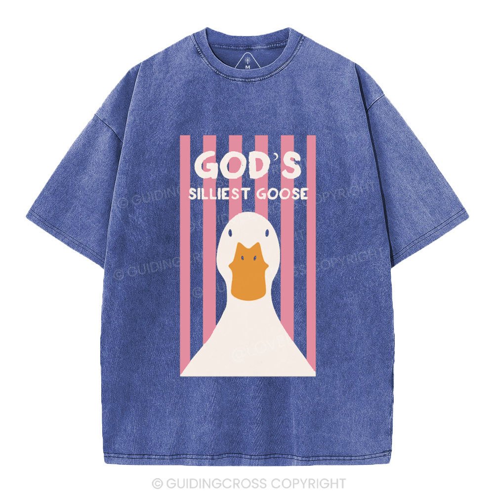 God's Silliest Goose Christian Washed T-Shirt