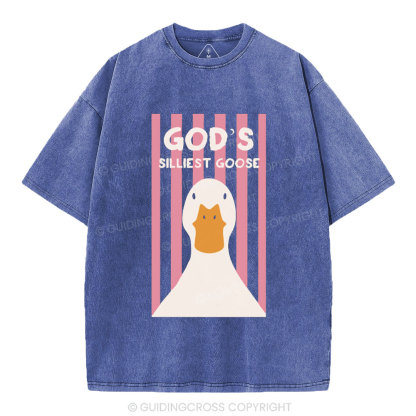 God's Silliest Goose Christian Washed T-Shirt