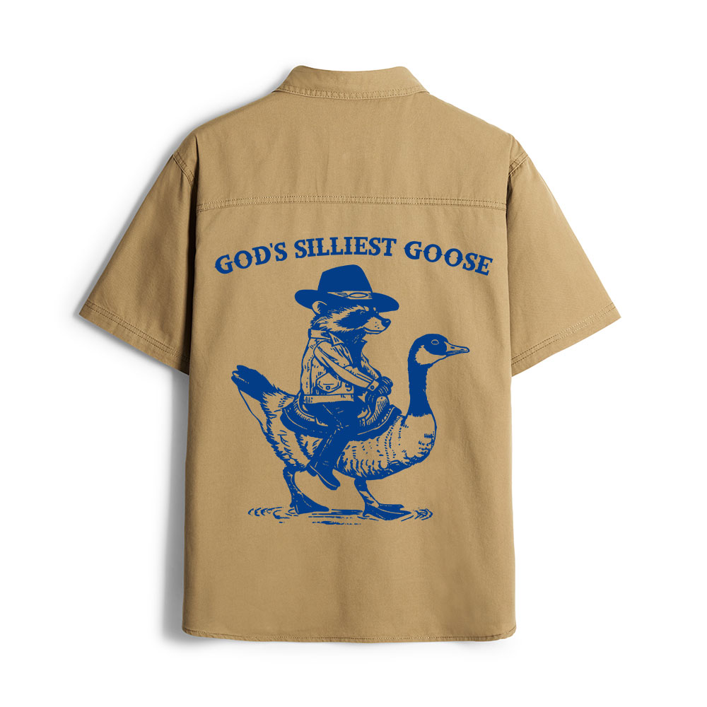 God's Silliest Goose Christian Work Shirt