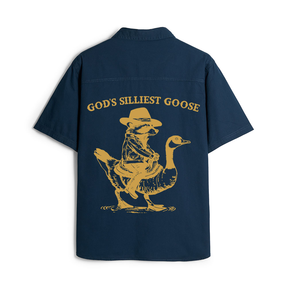 God's Silliest Goose Christian Work Shirt