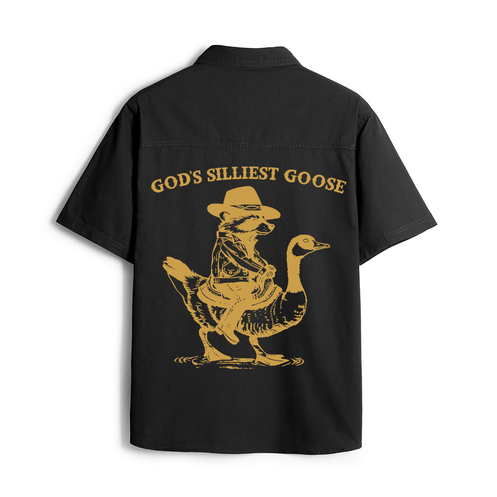 God's Silliest Goose Christian Work Shirt